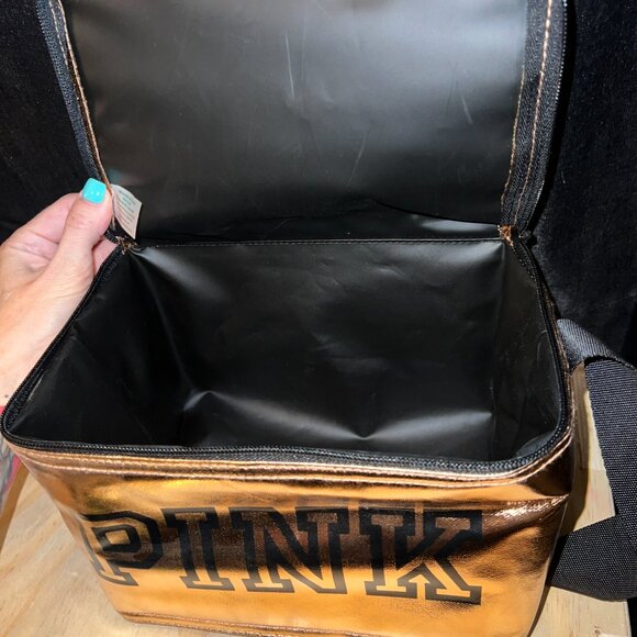 PINK Rose Gold Lunchbox Cooler Victoria's Secret NEW - Picture 4 of 4